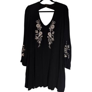 Always Indigo |  Open Back  Dress Embroidered | 2X